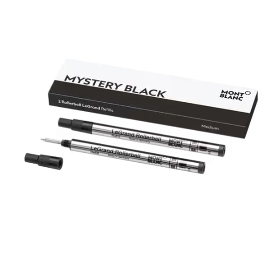Montblanc 107884 Legrand Roller Ball Pen Refill - Mystery Black - Medium - Pack of 2