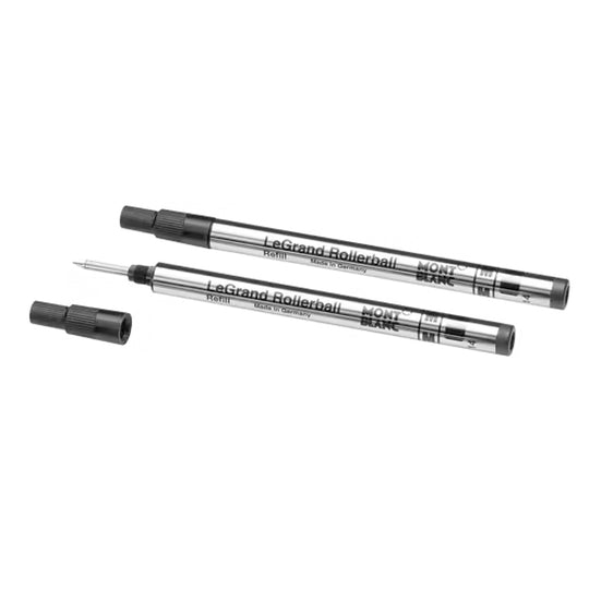 Montblanc 107884 Legrand Roller Ball Pen Refill - Mystery Black - Medium - Pack of 2