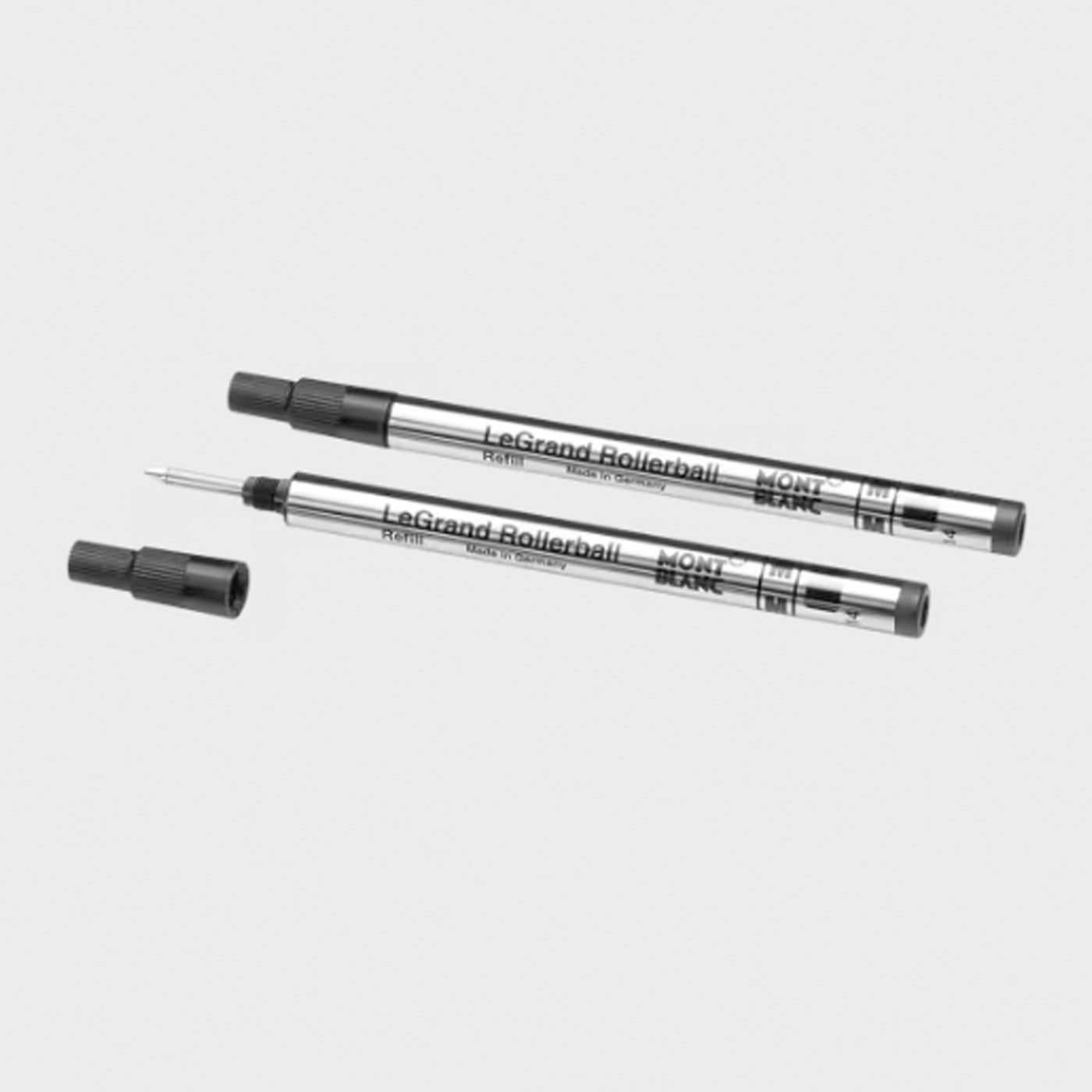 Montblanc 107884 Legrand Roller Ball Pen Refill - Mystery Black - Medium - Pack of 2