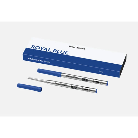 Montblanc 128213 Ball Pen Refill - Royal Blue - Fine - Pack of 2