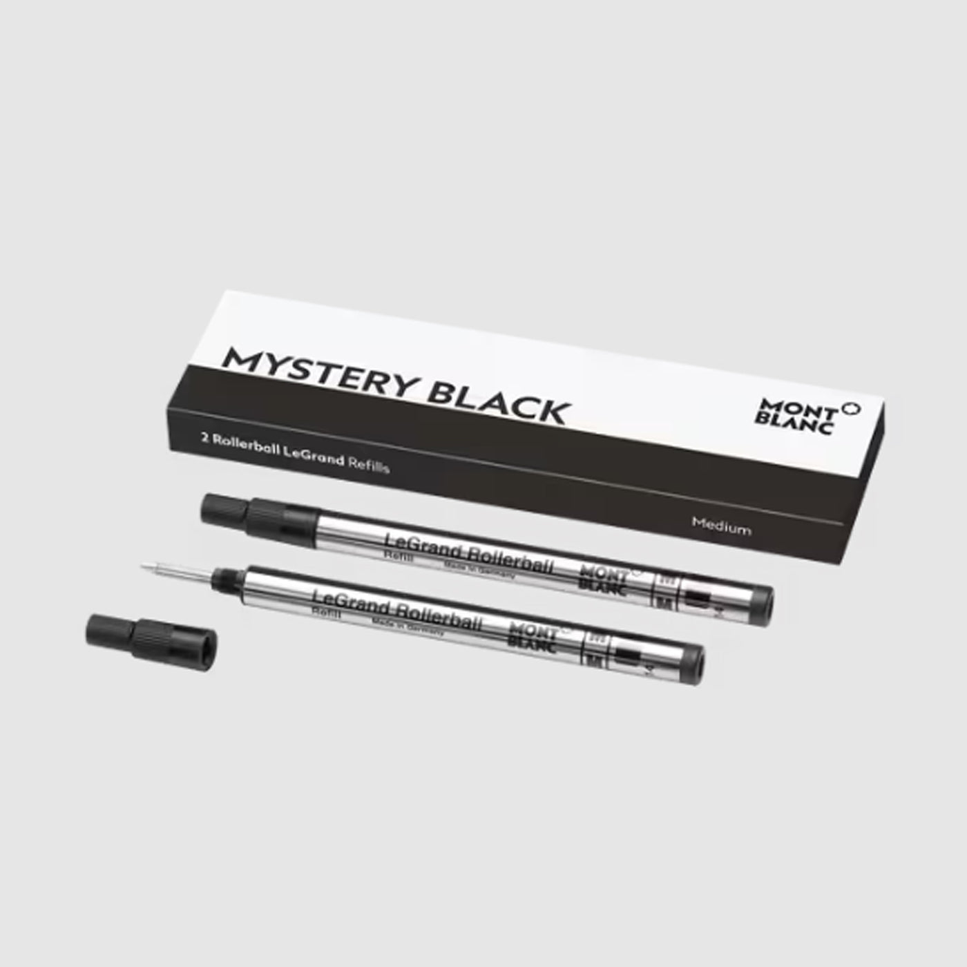 Montblanc 128226 Legrand Roller Ball Pen Refill - Mystery Black - Broad - Pack of 2