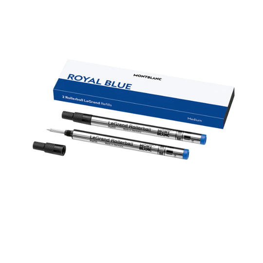 Montblanc 128228 Legrand Roller Ball Pen Refill - Royal Blue - Medium - Pack of 2