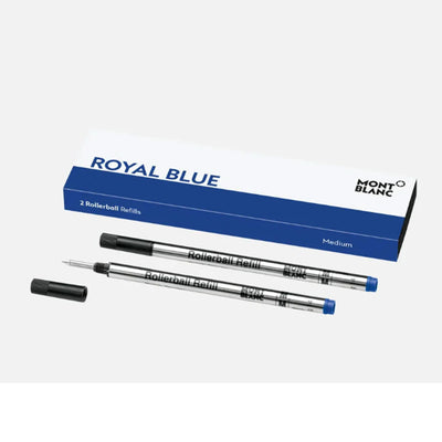 Montblanc 128233 Roller Ball Pen Refill - Royal Blue - Medium - Pack of 2 1