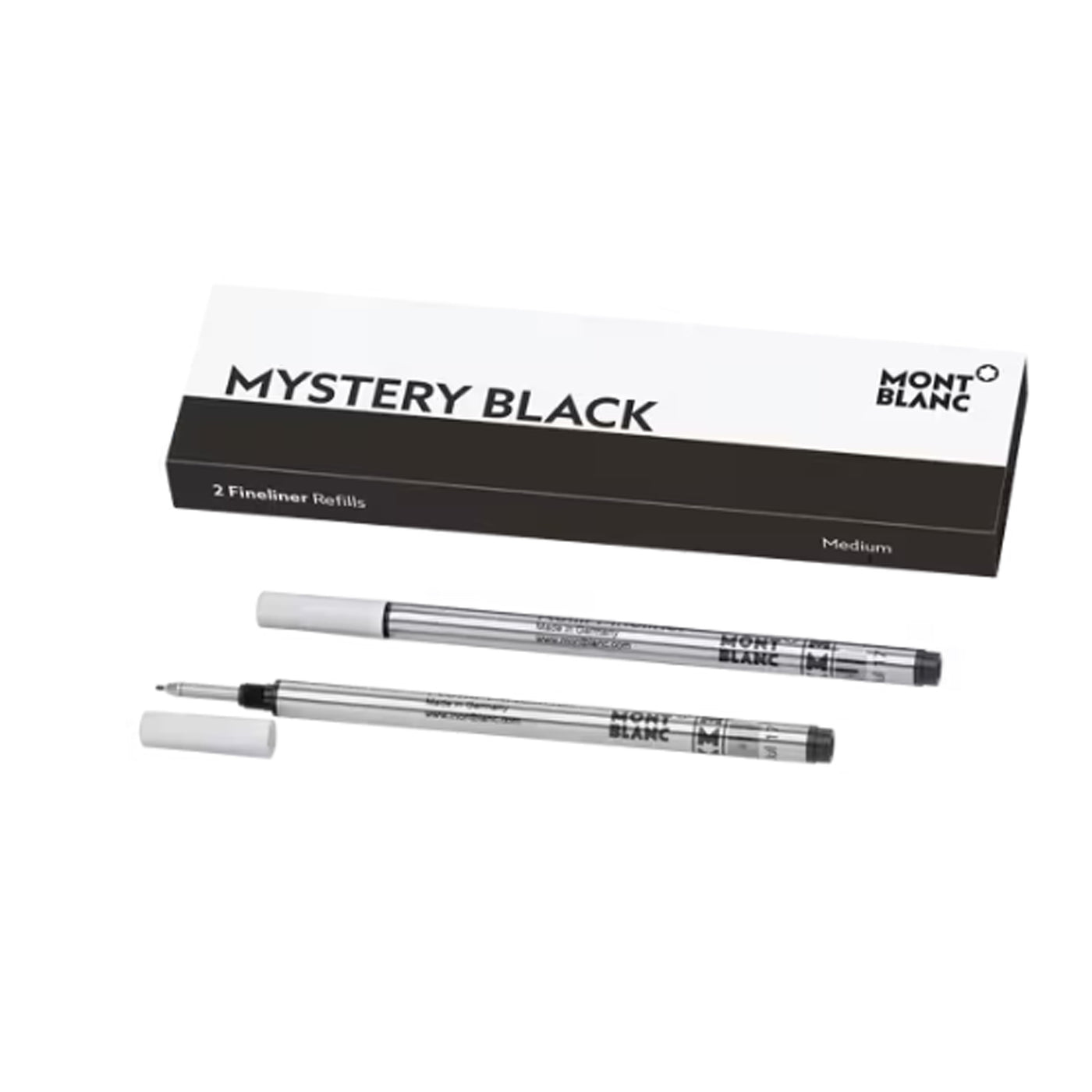 Montblanc 128246 Fineliner Refill - Mystery Black - Medium - Pack of 2