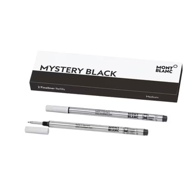 Montblanc 128246 Fineliner Refill - Mystery Black - Medium - Pack of 2
