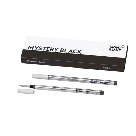 Montblanc 128246 Fineliner Refill - Mystery Black - Medium - Pack of 2