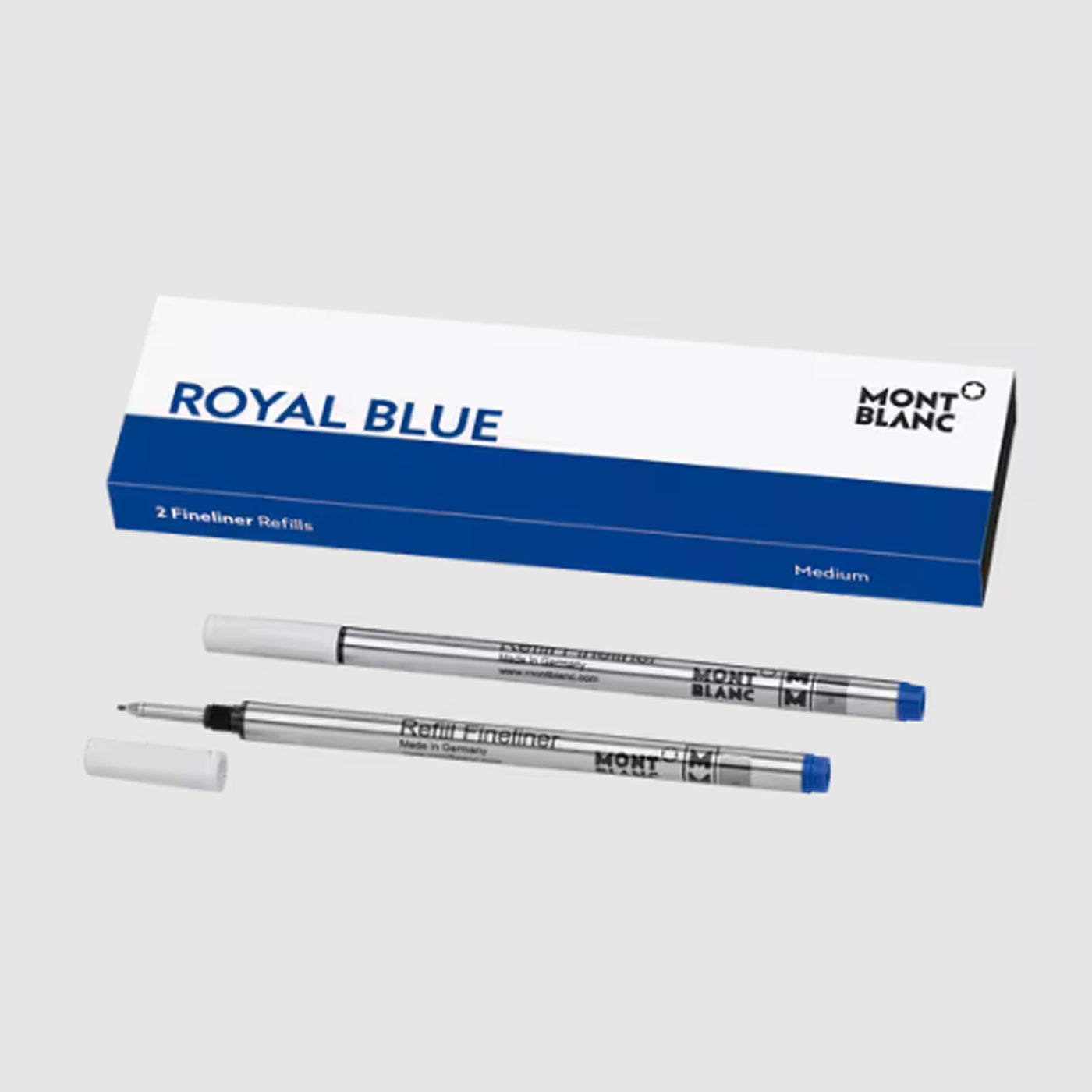 Montblanc 128248 Fineliner Refill - Royal Blue - Medium - Pack of 2