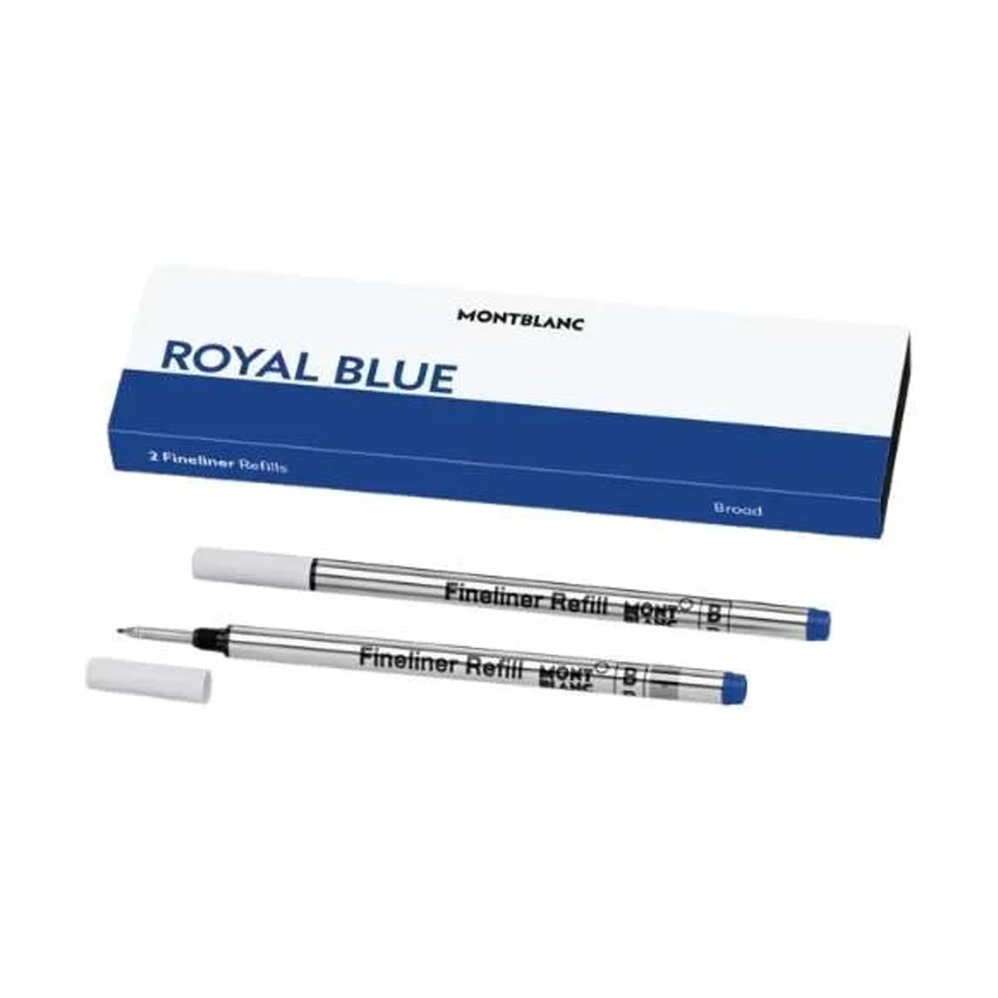 Montblanc 128249 Fineliner Refill - Royal Blue - Broad - Pack of 2