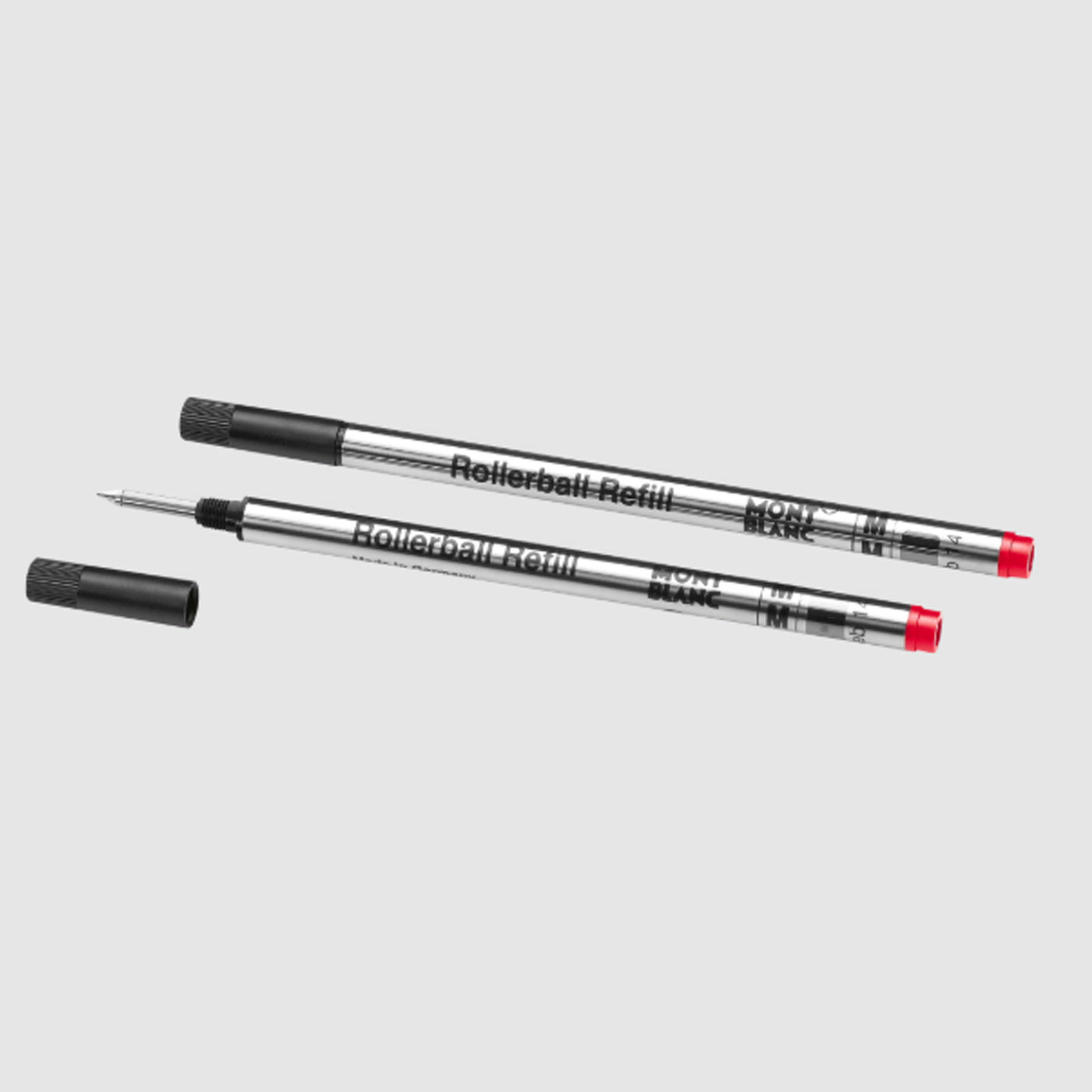 Montblanc Roller Ball Pen Refill - Modena Red - Medium - Pack of 2