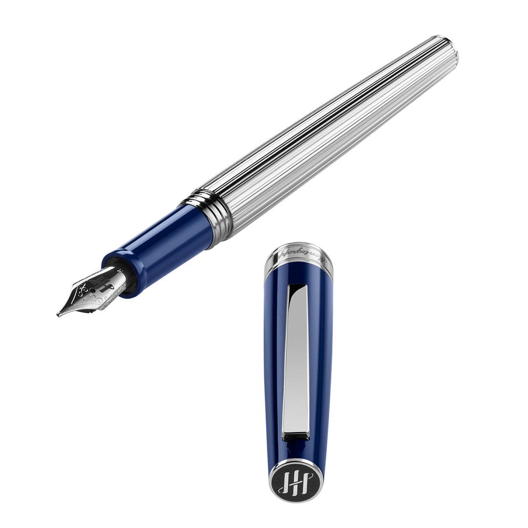 Montegrappa Armonia Kugelschreiber Aus Harz Und Edelstahl In Der Farbe Dark Blue