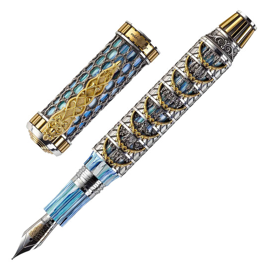 Montegrappa Dante Alighieri Paradiso Limited Edition Fountain Pen, Silver - 18K Gold Nib