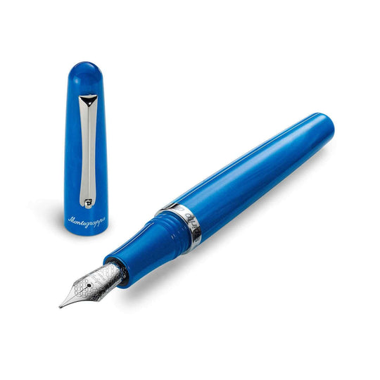 Montegrappa Lo Spirito Di Stella Fountain Pen, Ocean (Blue) - Steel Nib