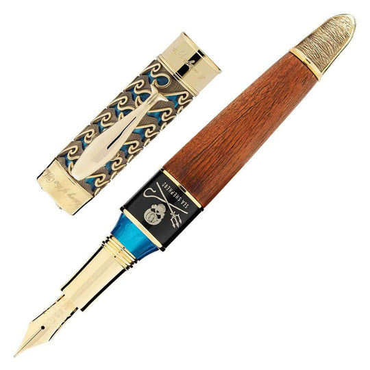 Montegrappa Victory Of The Whale Limited Edition Fountain Pen, Brown - 18K Gold Nib