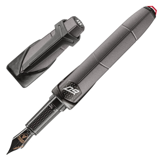 Montegrappa Automobili Lamborghini 60° Anniversary Fountain Pen - Grigio Titans (Limited Edition)