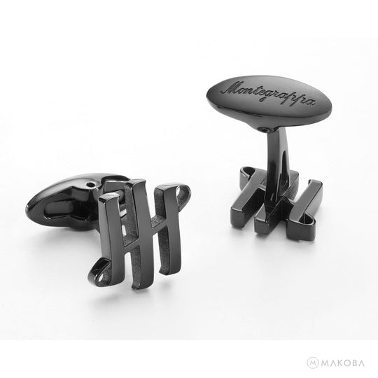 Montegrappa Classico Ambigram Cufflinks, Black