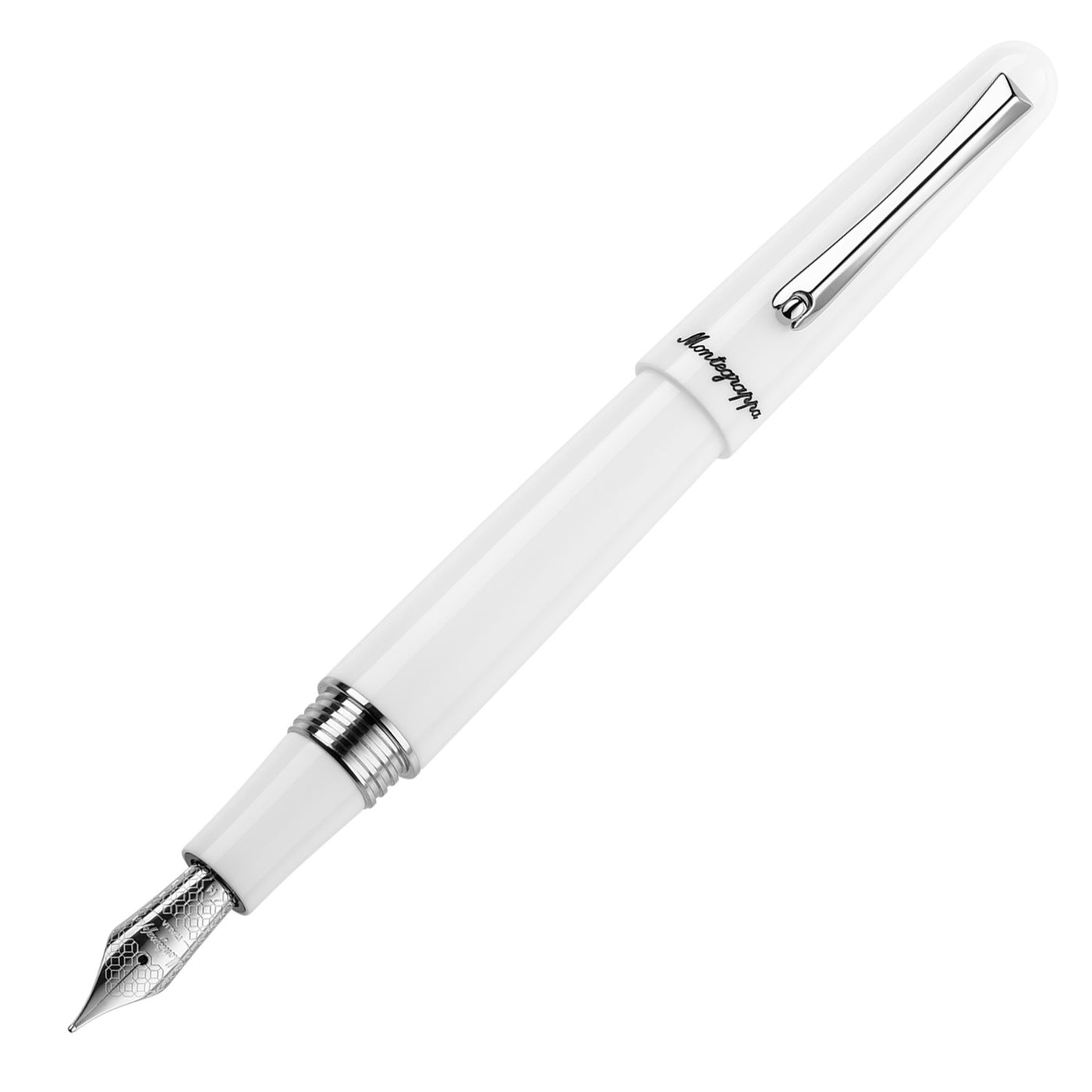 Montegrappa Elmo 01 Fountain Pen - White Frost CT 6