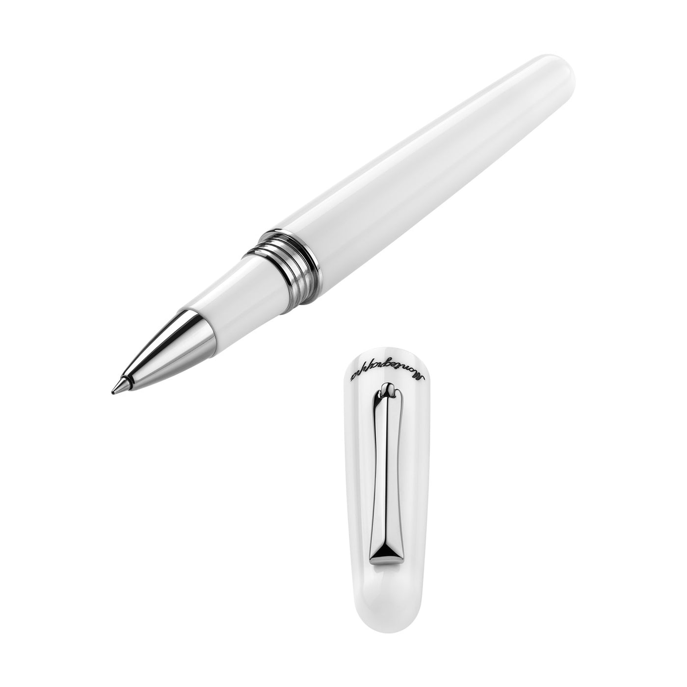 Montegrappa Elmo 01 Roller Ball Pen - White Frost CT 12