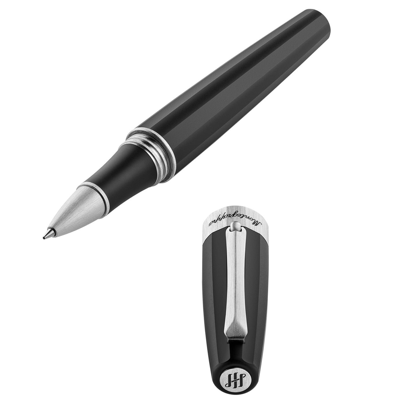 Montegrappa Magnifica Roller Ball Pen - Matte Black CT 1