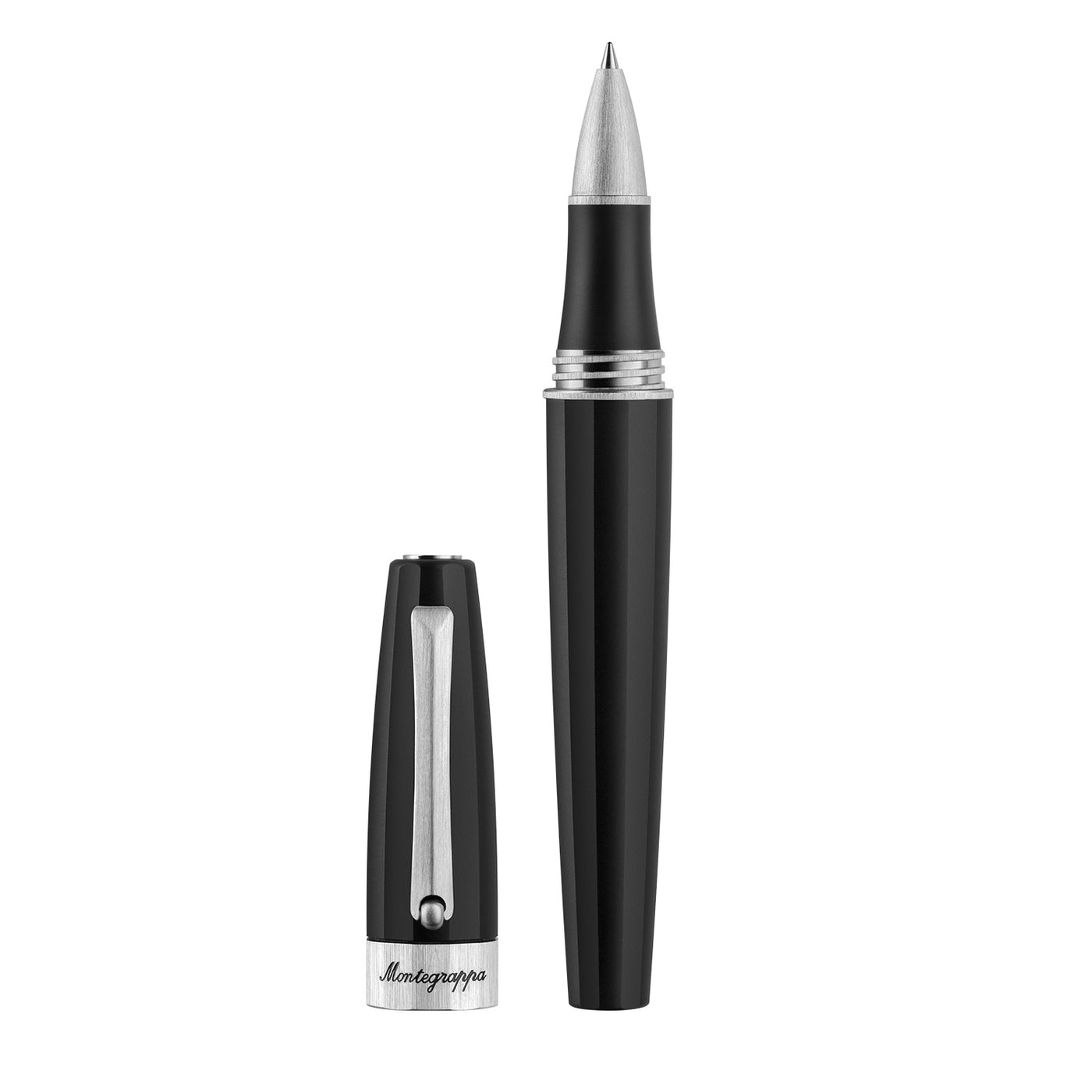 Montegrappa Magnifica Roller Ball Pen - Matte Black CT 4