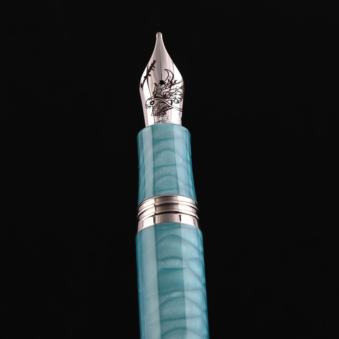 Montegrappa Regal Year of the Dragon Fountain Pen - Laguna Blue (Limited Edition) 10