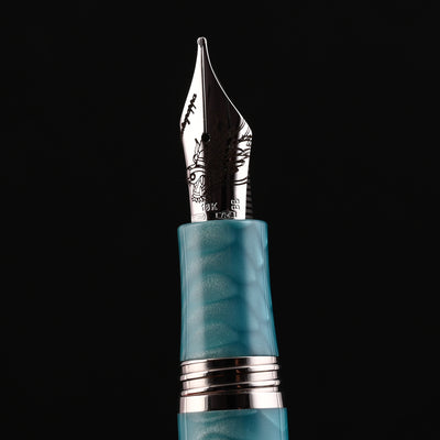 Montegrappa Regal Year of the Dragon Fountain Pen - Laguna Blue (Limited Edition) 11