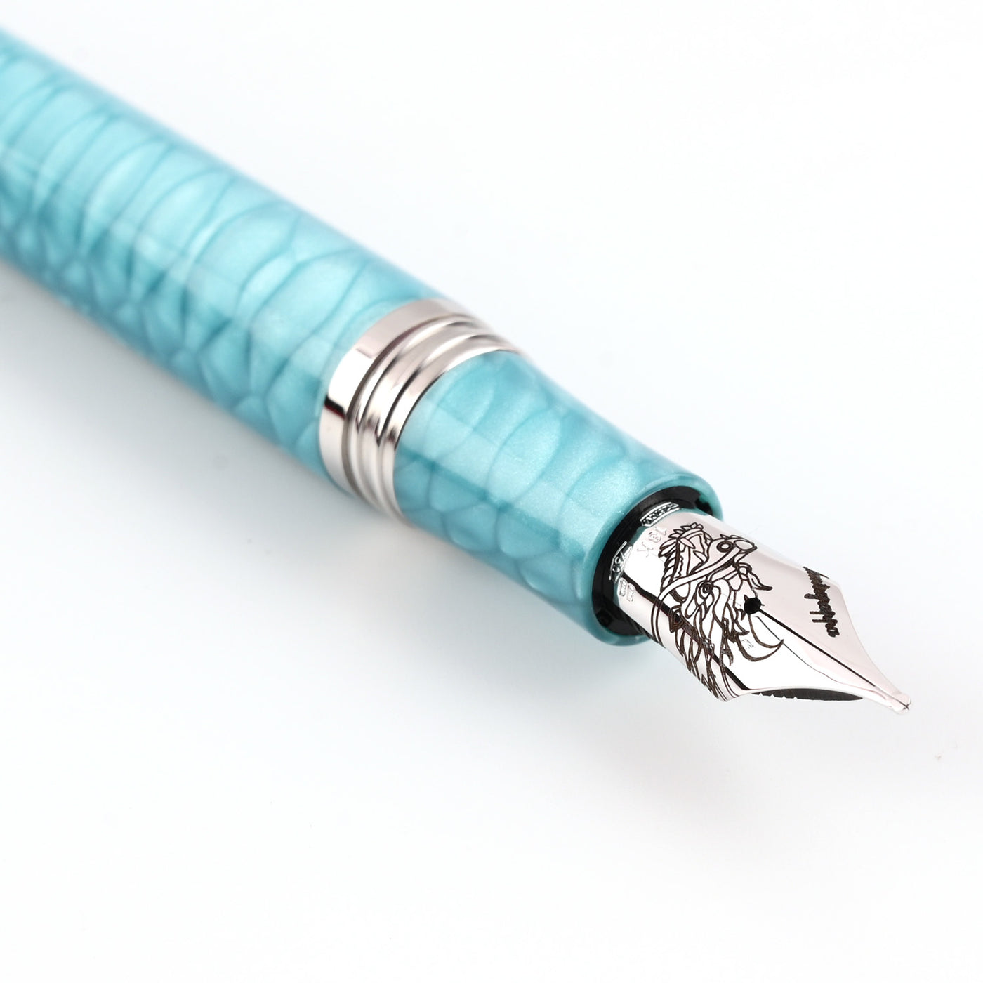 Montegrappa Regal Year of the Dragon Fountain Pen - Laguna Blue (Limited Edition) 3