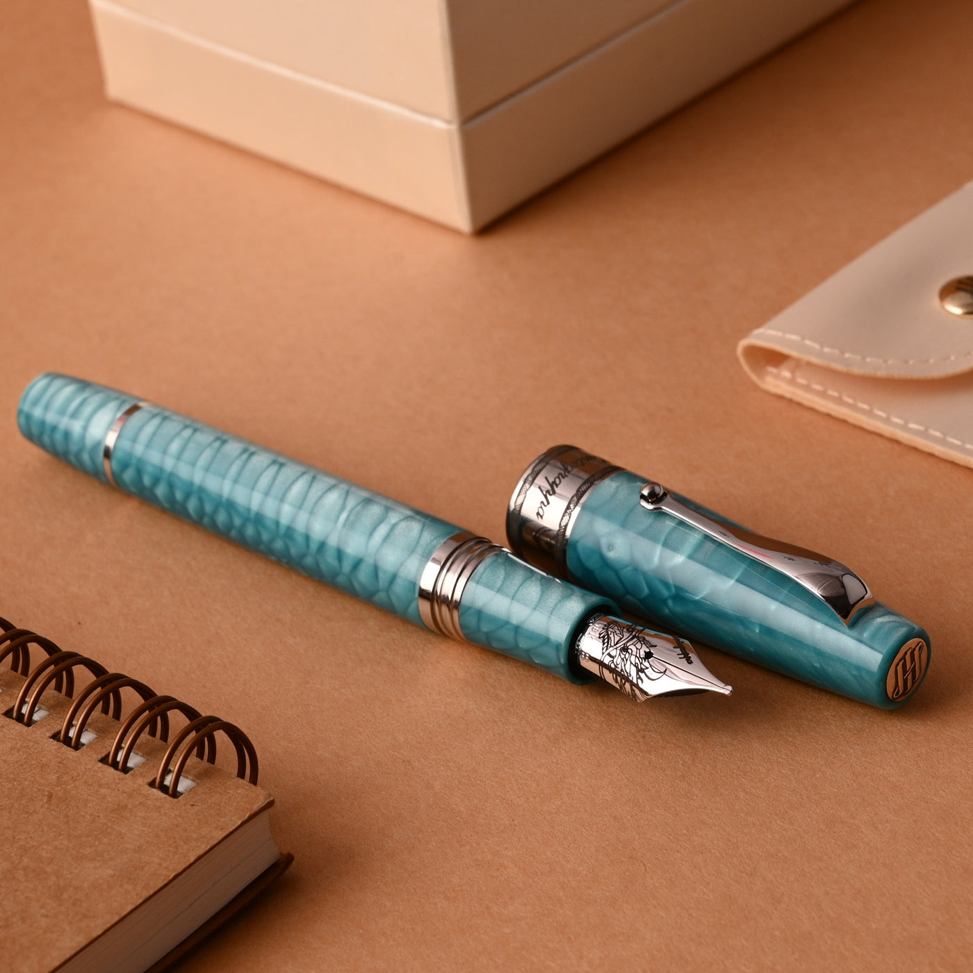 Montegrappa Regal Year of the Dragon Fountain Pen - Laguna Blue (Limited Edition) 6