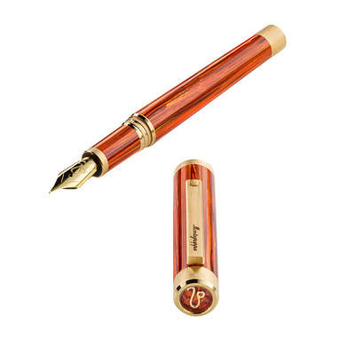 Montegrappa Zero Zodiac 14K Gold Fountain Pen - Leo 8