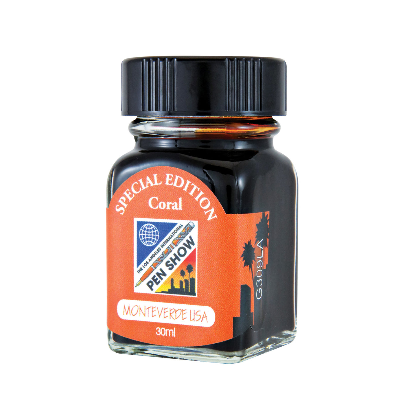 Monteverde 2019 LA Pen Show Coral Special Edition Ink Bottle - 30ml 3