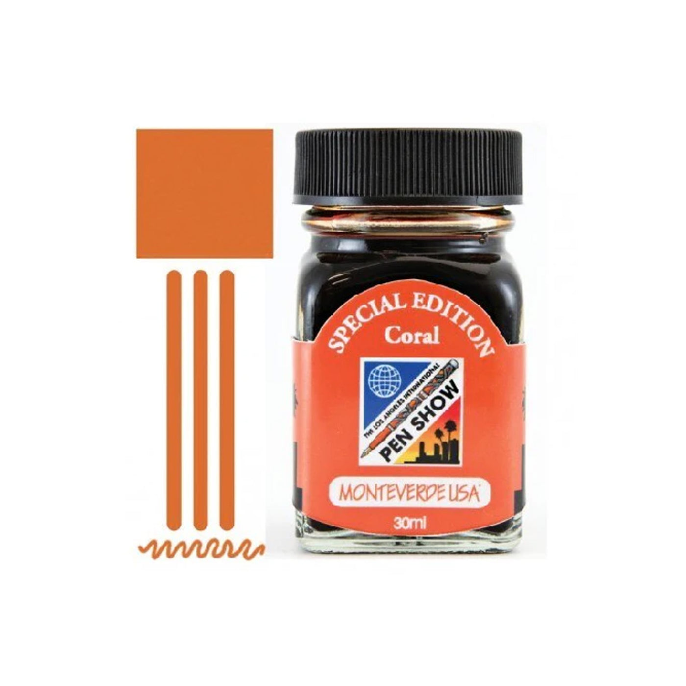 Monteverde 2019 LA Pen Show Coral Special Edition Ink Bottle - 30ml 4