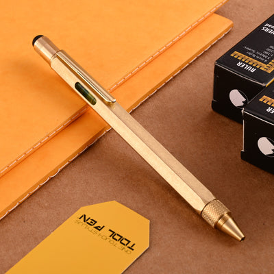 Monteverde 9 Function Tool Ball Pen - Brass GT 9