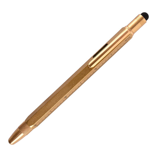 Monteverde 9 Function Tool Ink Ball Pen - Brass GT