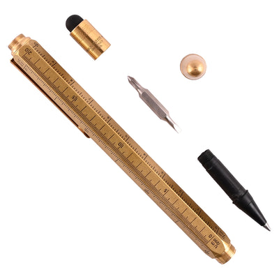 Monteverde 9 Function Tool Ink Ball Pen - Brass GT 5