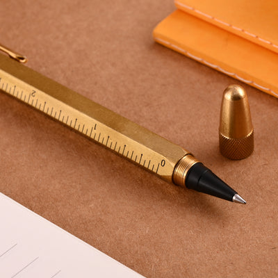 Monteverde 9 Function Tool Ink Ball Pen - Brass GT 8