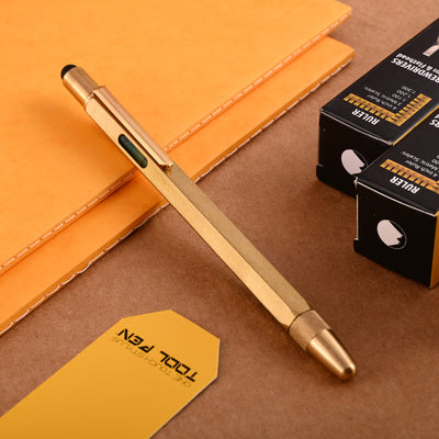 Monteverde 9 Function Tool Ink Ball Pen - Brass GT 9