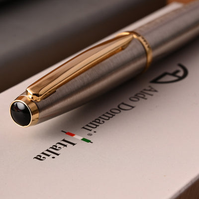 Monteverde Aldo Domani Fountain Pen - Brushed Steel GT 10