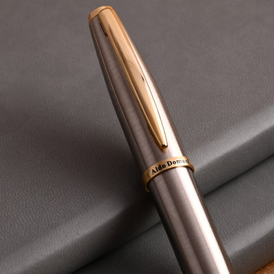 Monteverde Aldo Domani Fountain Pen - Brushed Steel GT 11