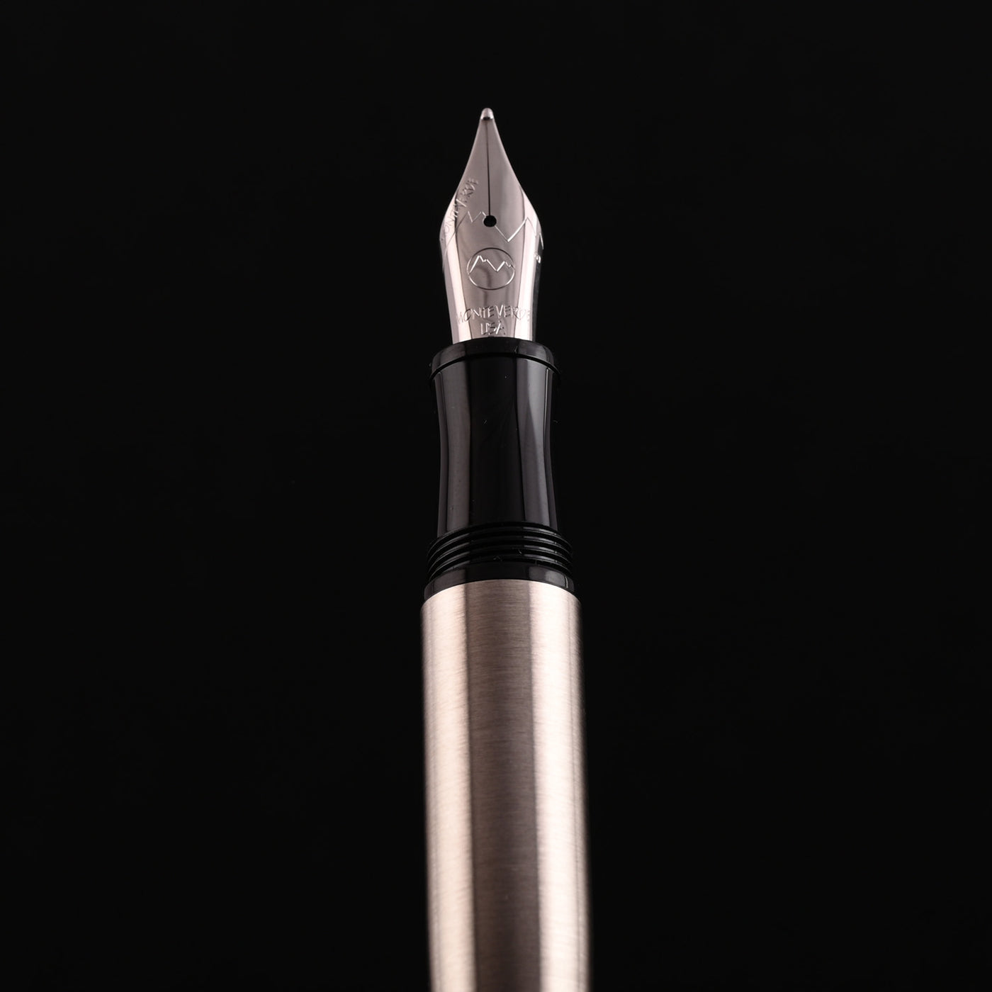 Monteverde Aldo Domani Fountain Pen - Brushed Steel GT 12