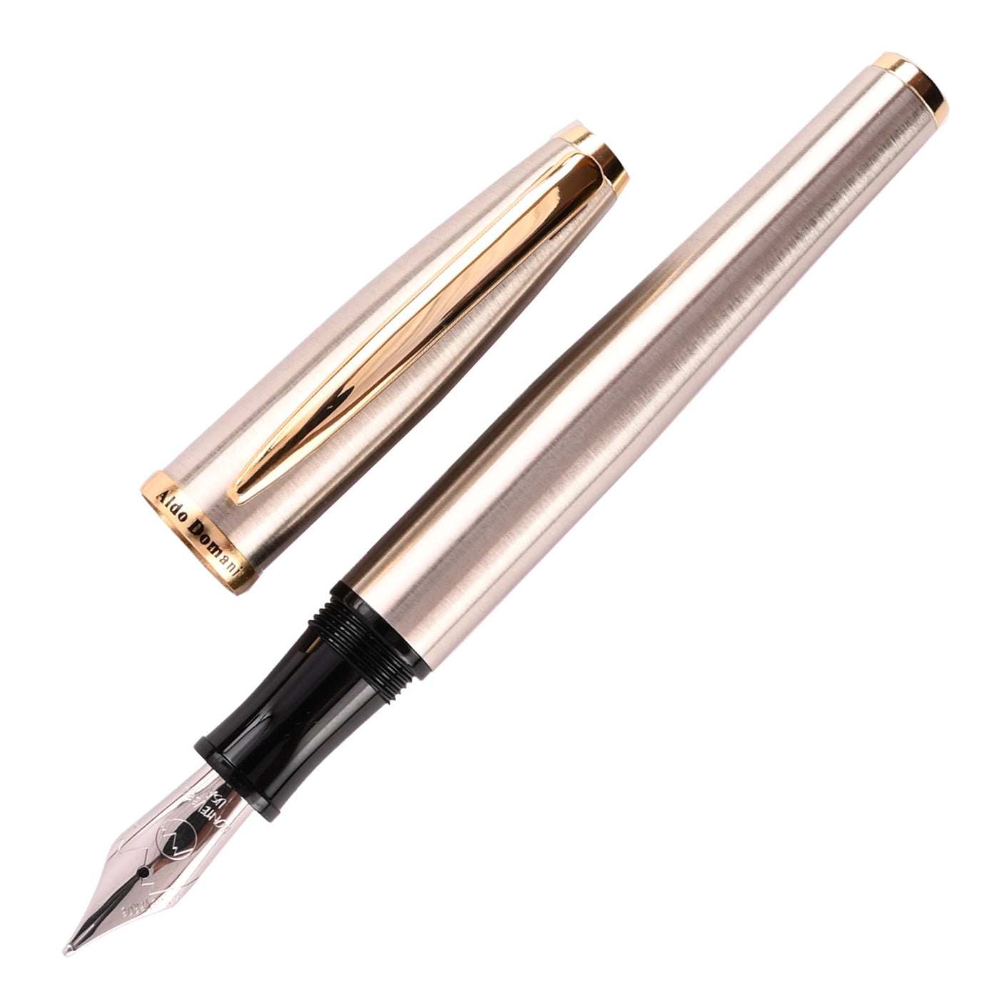 Monteverde Aldo Domani Fountain Pen - Brushed Steel GT 1