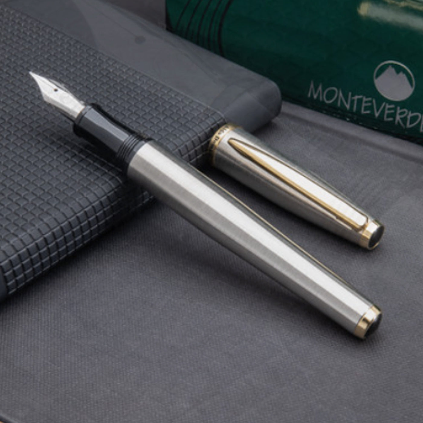Monteverde Aldo Domani Fountain Pen - Brushed Steel GT 2