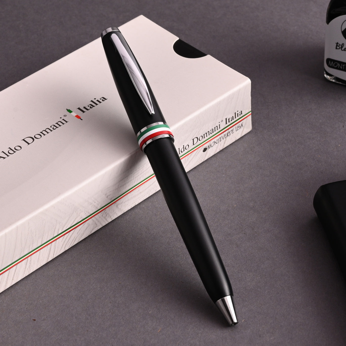 Monteverde Aldo Domani Italia Ball Pen - Matte Black CT 5