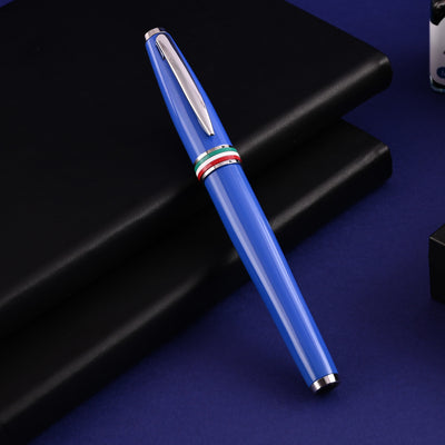 Monteverde Aldo Domani Italia Fountain Pen - Exotic Blue CT 14