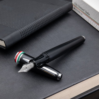 Monteverde Aldo Domani Italia Fountain Pen - Matte Black CT 10