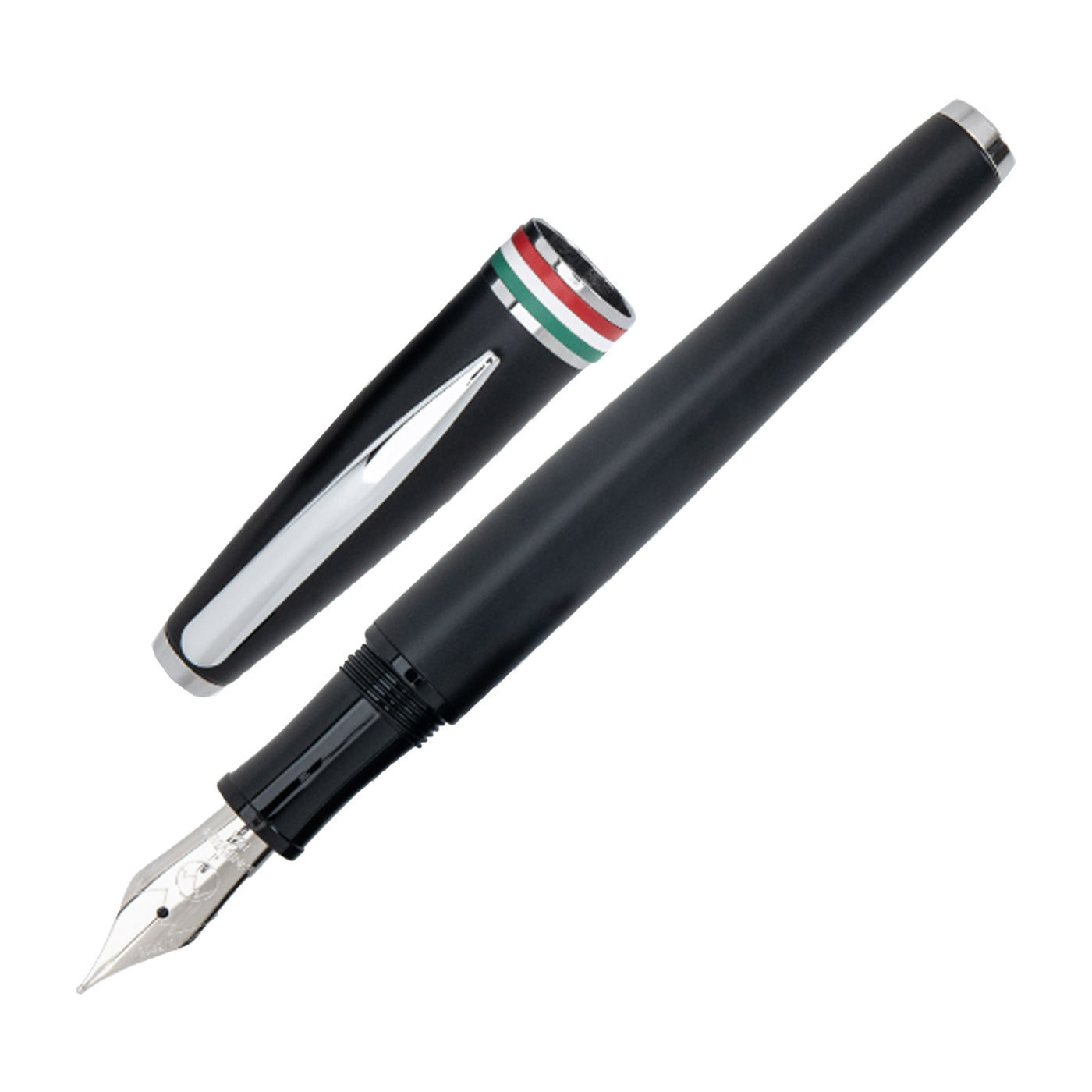 Monteverde Aldo Domani Italia Fountain Pen - Matte Black CT 1