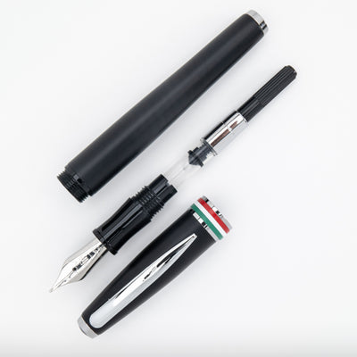 Monteverde Aldo Domani Italia Fountain Pen - Matte Black CT 2