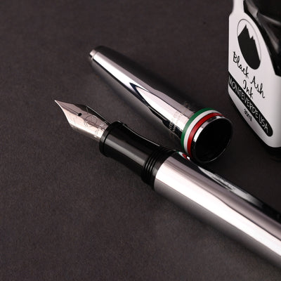 Monteverde Aldo Domani Italia Fountain Pen - Mirror Chrome CT 9