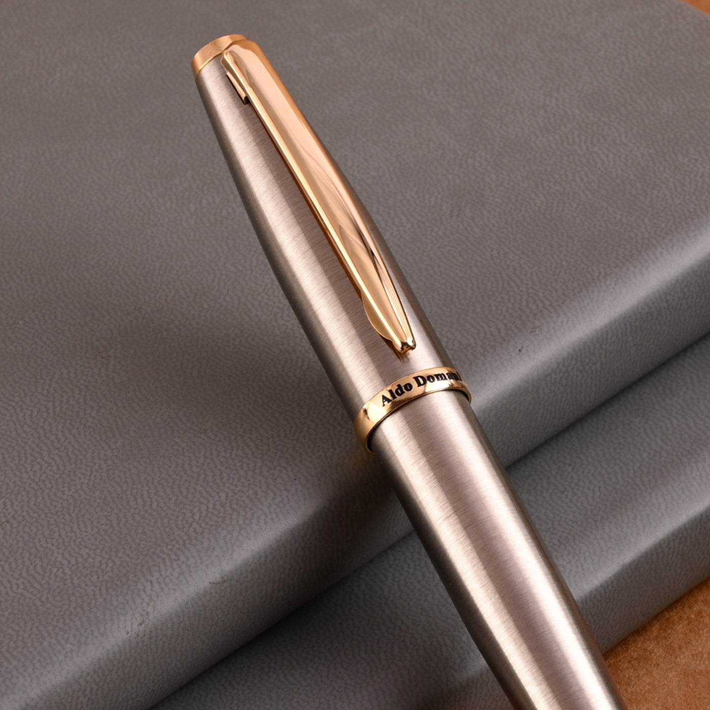 Monteverde Aldo Domani Roller Ball Pen - Brushed Steel GT 11