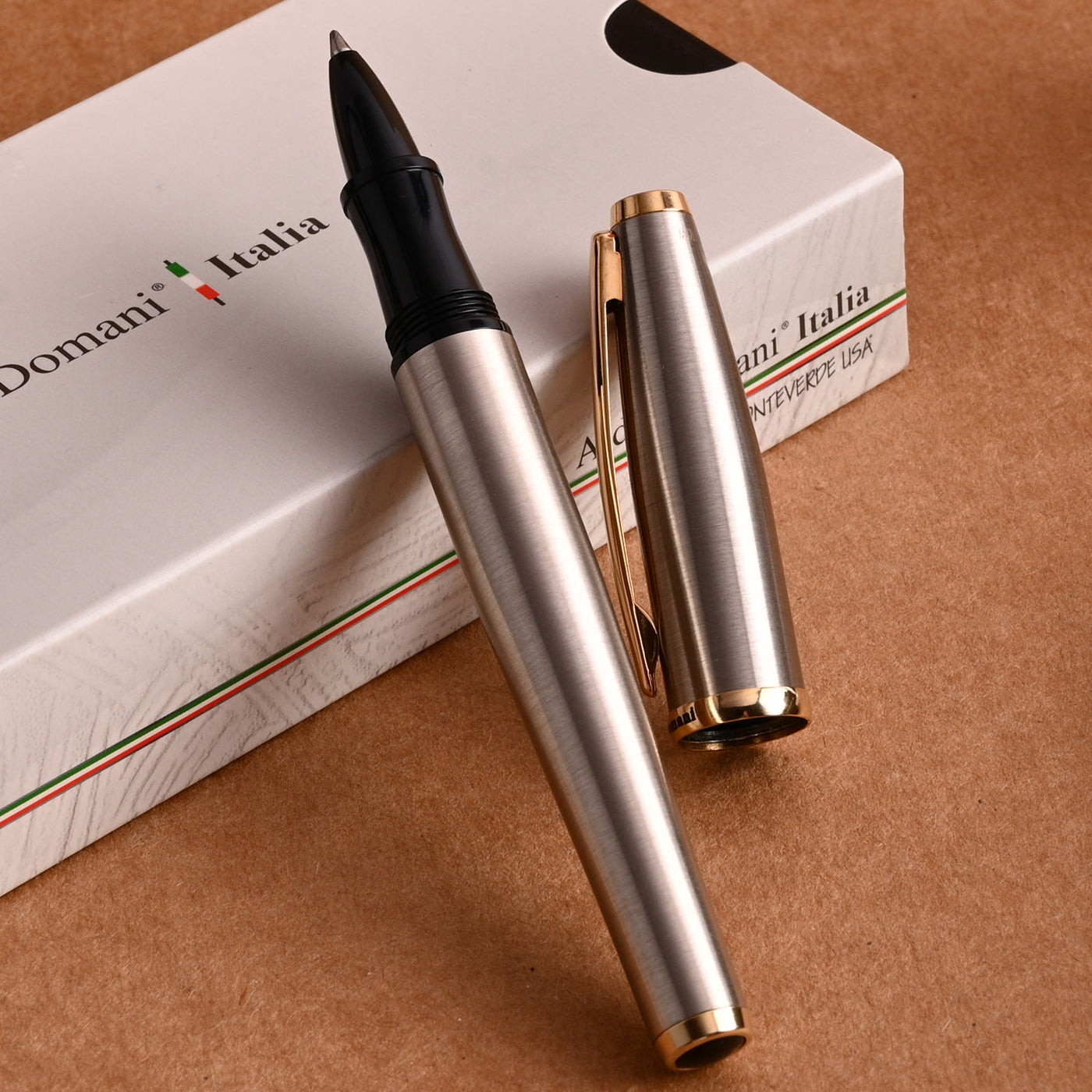 Monteverde Aldo Domani Roller Ball Pen - Brushed Steel GT 7