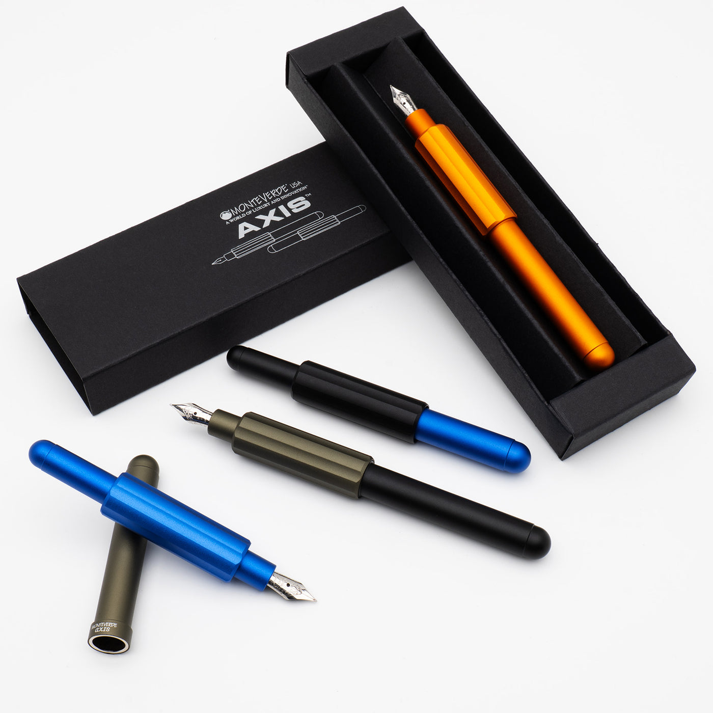 Monteverde Axis Fountain Pen - Matte Olive
