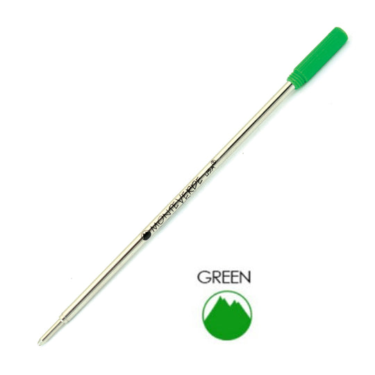 Monteverde Ball Pen Refill for Cross - Medium - Green - Pack of 2